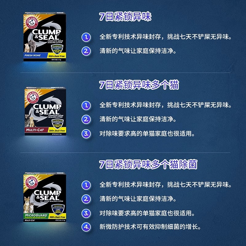 艾禾美铁锤猫砂14磅膨润土除臭无尘矿砂进口黑盒红蓝标绿10kg25斤