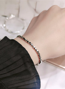 纯银小碎石头手串手链项链