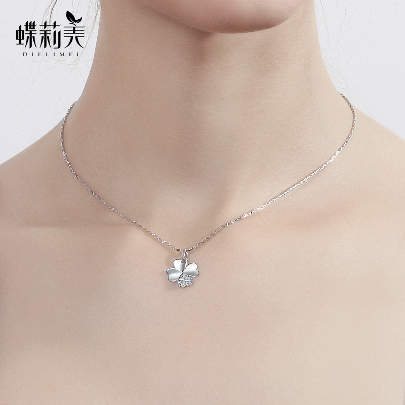 年新款 2020 毛衣饰品 18k 纯银锁骨链彩金玫瑰金吊坠 999 四叶草项链女 年新款 2020 毛衣饰品 18k 纯银锁骨链彩金玫瑰金吊坠 999 四叶草项链女