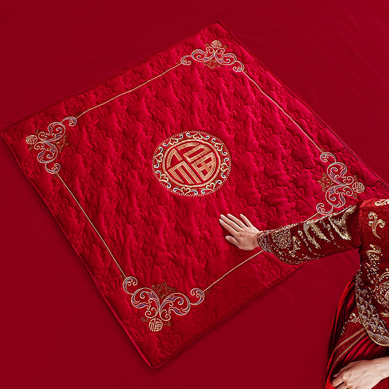 高质量结婚福被新娘出嫁坐福垫喜垫福垫婚庆坐垫百福坐福五福垫子,淘宝优惠券,粉丝福利购,淘宝优惠卷