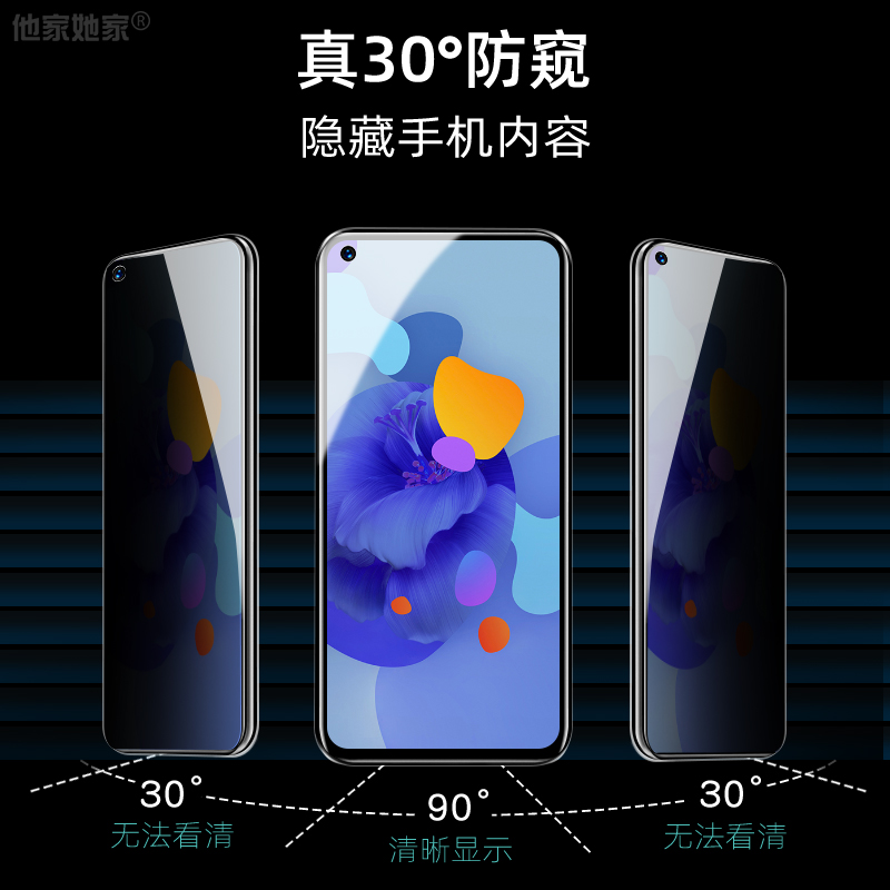 华为nova5ipro钢化膜n0va5全屏nove5ipr0防窥novo5i手机膜note5l覆盖n5por黑边navo5ip0r防蓝光nowa新品贴膜 - 图0