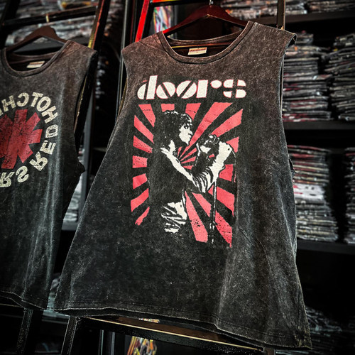 ACDC大门乐队Doors雷蒙斯Metallica摇滚水洗复古背心棉无袖T恤 - 图3