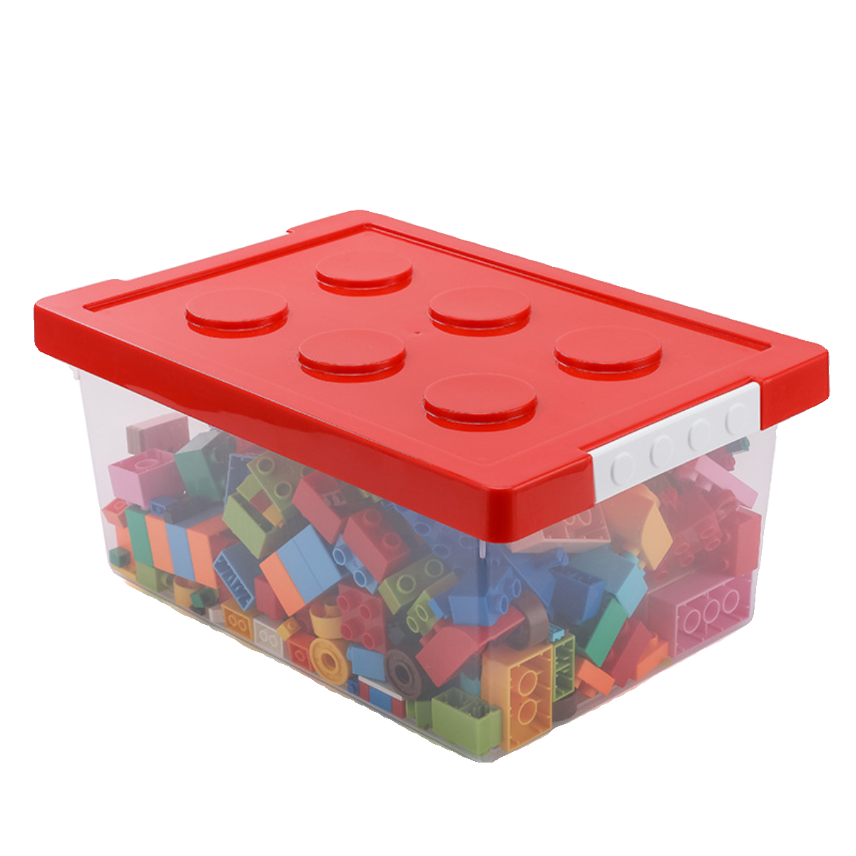霜山乐高收纳盒儿童积木玩具书本分类整理箱透明塑料零食储物盒 - 图3