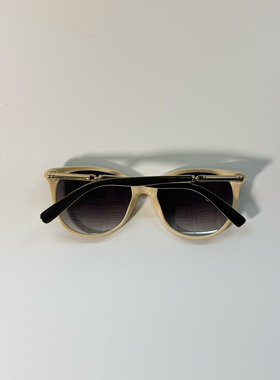 复古猫眼拼色大框防紫外墨镜