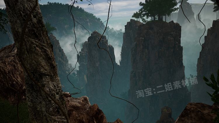 8K Zhangjiajie Landscape Pack张家界风景5.2虚幻引擎UE5环境 - 图1