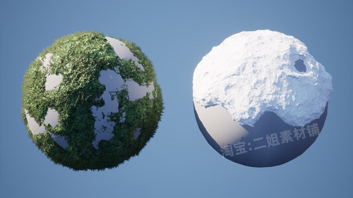 Procedural Moss Snow 5.0-5.3程式化苔藓雪生成器UE5蓝图工具 - 图2