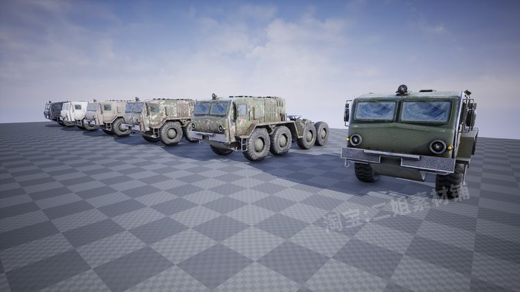 MAZ537  Battle Truck 6 Versions战斗卡车版本蓝图UE4车辆资产 - 图2