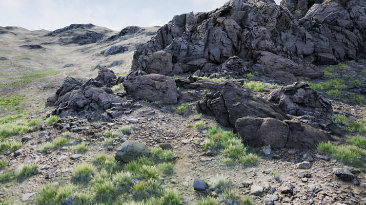 Photogrammetry Rock Cliff摄影测量岩石悬崖地形地图道具UE4游戏 - 图2