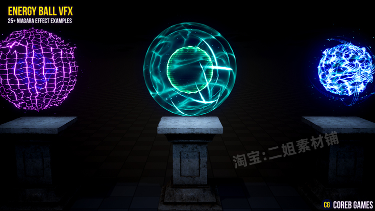 Energy Ball VFX Pack能量球视觉特效包5.0虚幻UE5幻想视觉效果