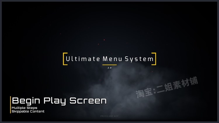 Ultimate Menu System终极菜单系统多人游戏蓝图菜单系统UE4.27 - 图1