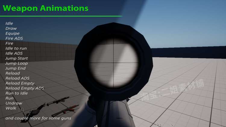 Ultimate FPS Animations Kit终极动画套件角色NPC枪支装备UE5UE4 - 图3