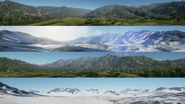 Landscape Backgrounds风景背景模块化高山地平线山脉UE4虚幻5 - 图2