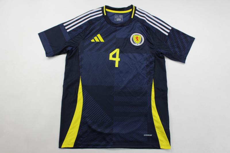 苏格兰足球服球衣加大肥2024-25Scotland home away jersey shirt - 图0