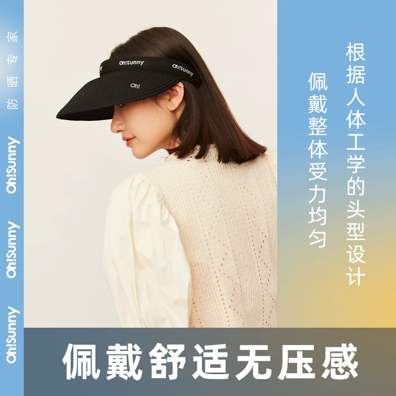 Соломенная шляпа с защитой от солнца Ohsunny, новая женская солнцезащитная шляпа 2026 года, широкополая, пустая верхушка