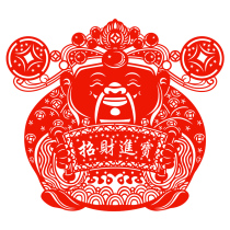 Chaeity Window Floral with electrostatic stickers to make a treasure Paper Shop Glass Door Decorate 2024 New Years Long-Year Two-Face Red