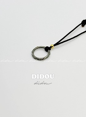 DIDOU平安扣祥云吊坠925银乾坤圈可调节项链送男朋友高级轻奢礼物