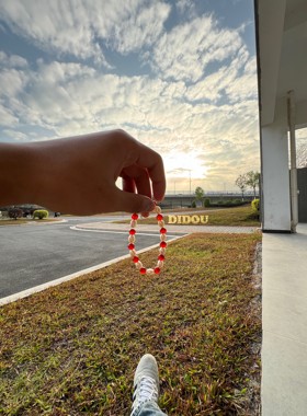 手链珍珠猫眼石手串男女情侣轻奢小众精致高级简约红玛瑙首饰礼物