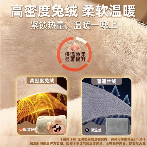 湛博热水袋充电款暖手宝防爆暖水袋2025新款暖手袋保温加热电热 - 图0