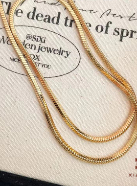 夏苒XIARAN「骄阳」新款可叠穿简约四角蛇骨链骄阳伴我白百何项链