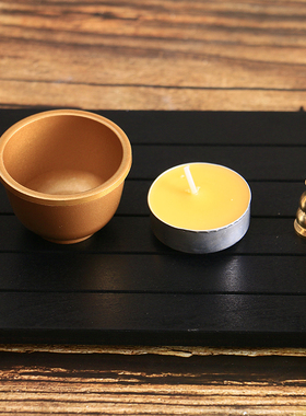 佛前供奉净水杯敬茶杯黄铜供关公财神小号酒杯供水杯供佛杯八供杯