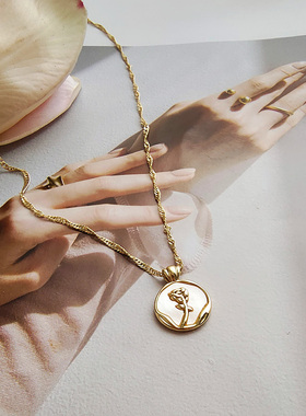 秘密花园法式复古小香锁骨链