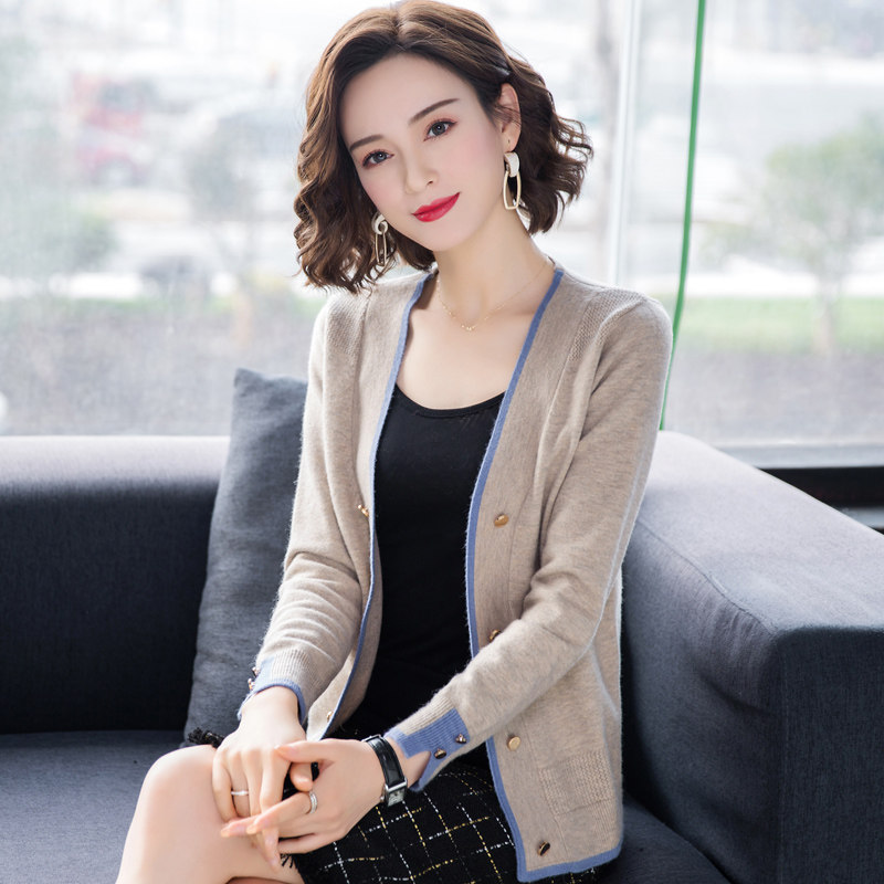 2020春秋新款针织短款修身披肩毛衣 如莉毛针织衫