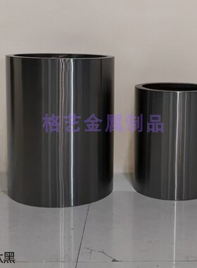 落地圆形绿植金属花桶