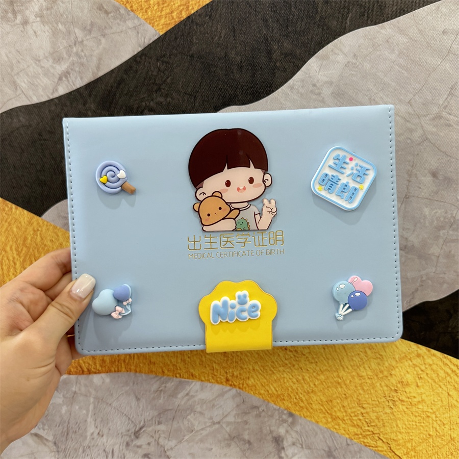 2024新版宝宝出生医学证明保护套卡通预防针接种证儿童疫苗本皮套 - 图2