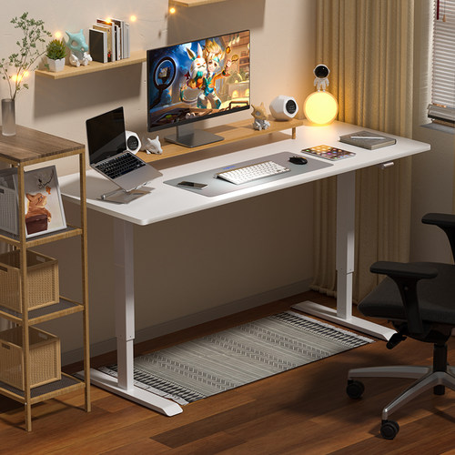爱美卓手动现代简约办公桌站立式电脑升降桌手摇写字台书桌工作桌-图0