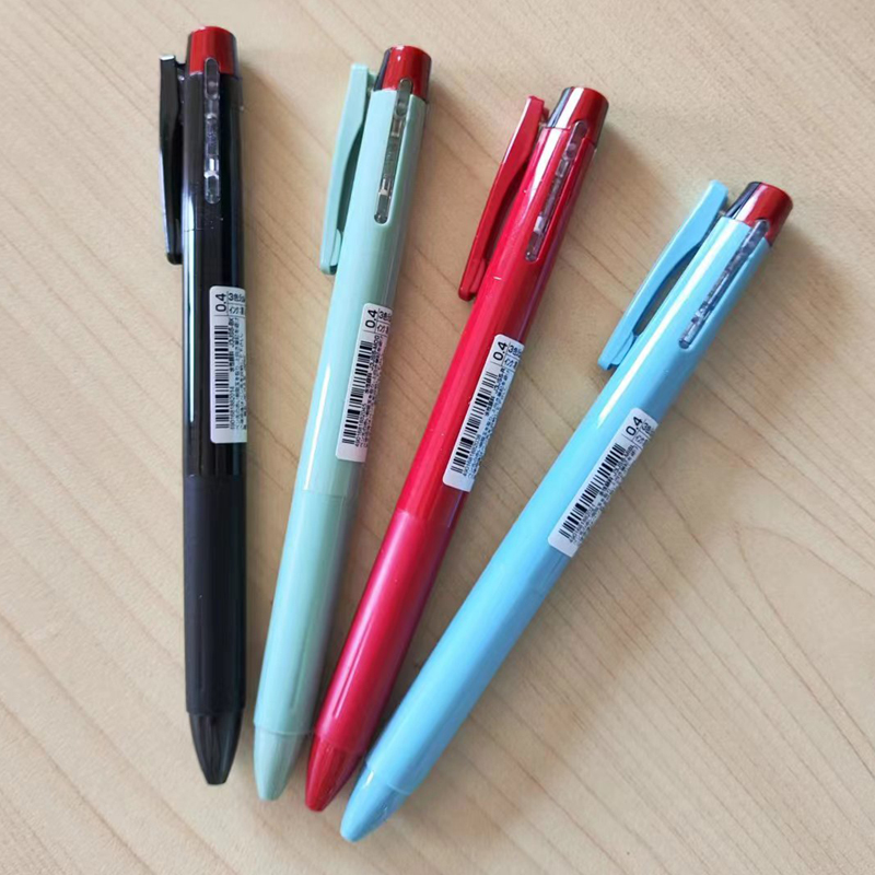 新款ZEBRA斑马三色中性笔J3J5模块笔多功能笔黑红蓝多色水笔三合一0.5大笔夹3色笔芯JK多功能中性笔可换替芯-图1