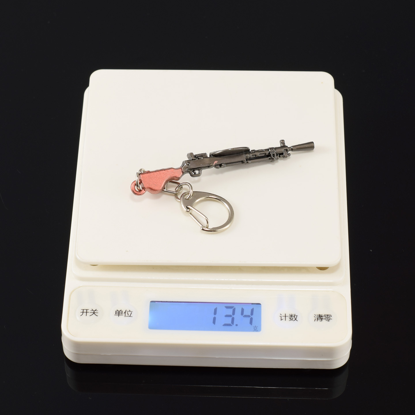 和平精英周边枪玩具 迷你小枪钥匙扣挂件 DP28枪吃鸡枪金属小模型 - 图1