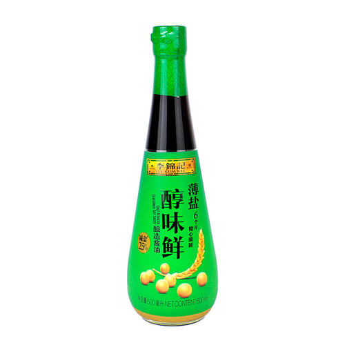 一份2瓶包邮 李锦记 薄盐醇味鲜 500ml 酱油调味凉拌寿司蘸点生抽 - 图3