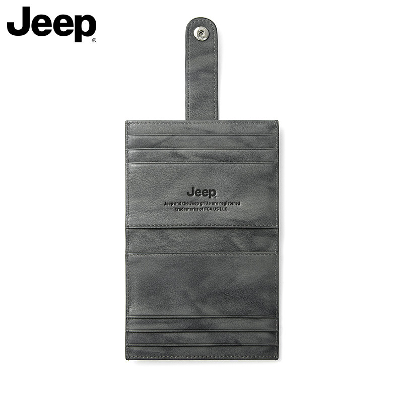 jeep高级感真皮卡包二合一潮牌钱包 jeep箱包卡包