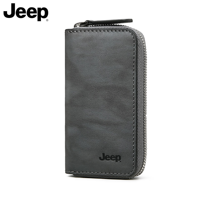 jeep钥匙包男士头层牛皮简约零钱包 jeep箱包钥匙包