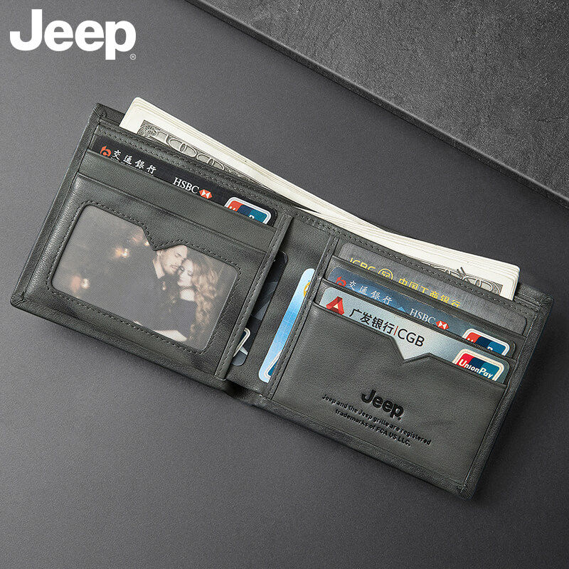 jeep男士男款2022新款潮牌真皮钱夹 jeep箱包钱包