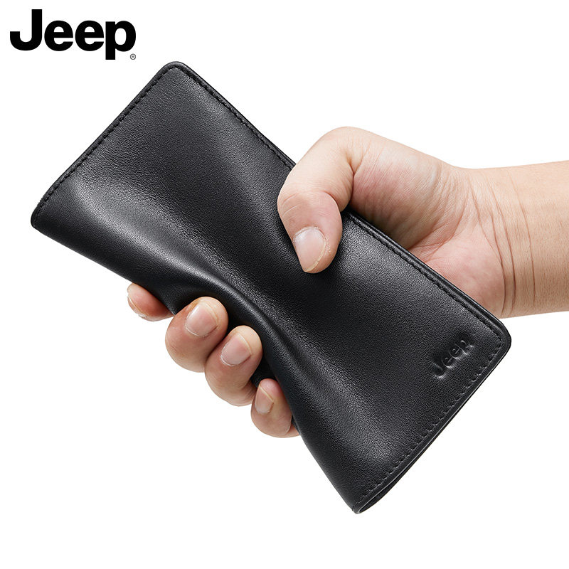 jeep男士长款真皮2021新款轻奢钱包 jeep箱包钱包