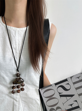 复古民族风琉璃色云朵串珠项链