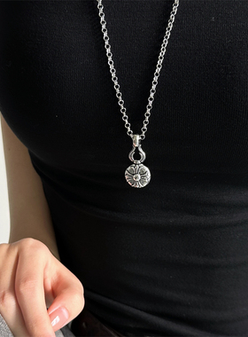 简约个性ins风克罗圆珠吊坠项链