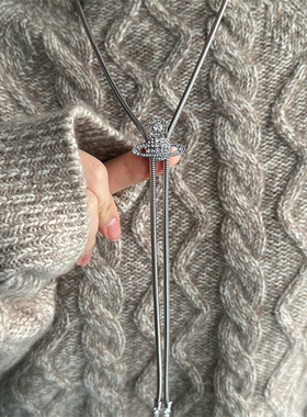 西太后锆石土星长款抽拉蛇骨链