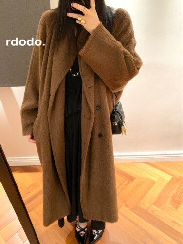 Rdodo 高端线秘鲁进口babysuri羊驼毛001古董苏力皮草大衣厚款 - 图1
