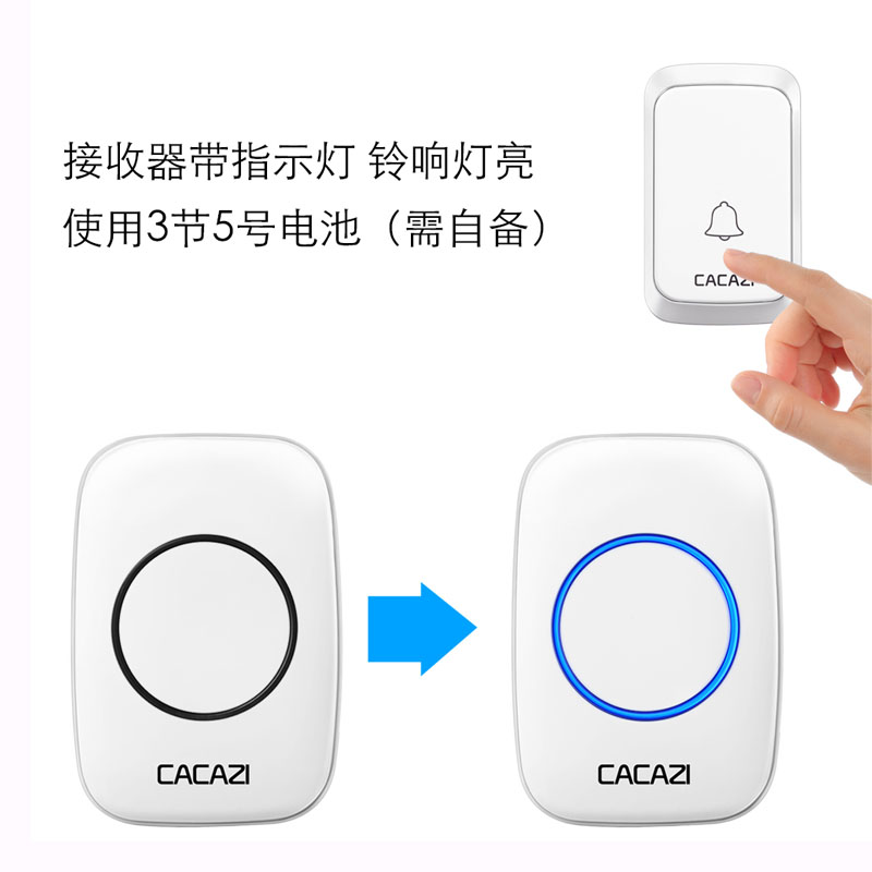 无线门铃家用直流电全用电池不插电远距离老人呼叫器移动无线门钟 - 图2