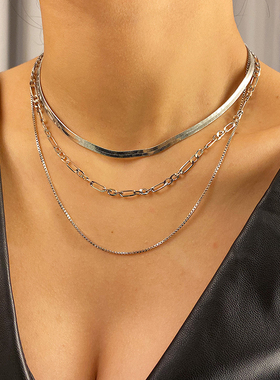 queen嘻哈个性欧美女街拍项链