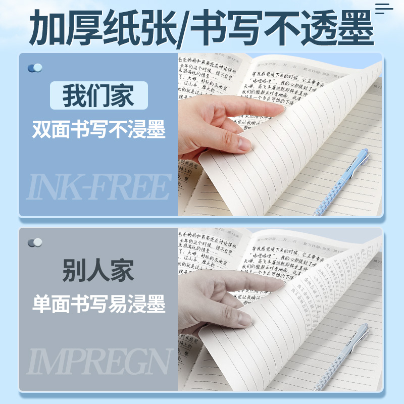 16k英语本子初中生专用英文本大本加厚b5高颜值四线三格本统一标准英语练习本语文本数学本牛皮纸作业本批发-图1