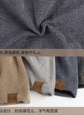 堆堆帽男女皮标休闲秋冬