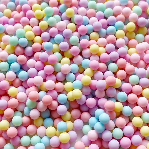 无孔磨砂马卡龙色珠子小圆球 手机壳奶油胶diy材料点缀装饰物配件 - 图2