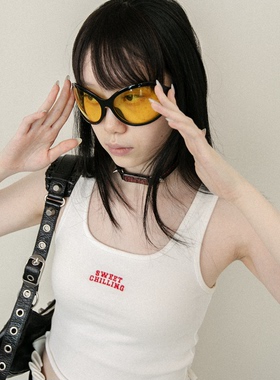 y2k未来感彩色镜片椭圆框太阳镜