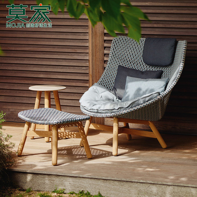 莫家北欧户外沙发庭院藤编沙发酒店沙发创意单人沙发桌椅阳台藤椅,淘宝优惠券,粉丝福利购,淘宝优惠卷
