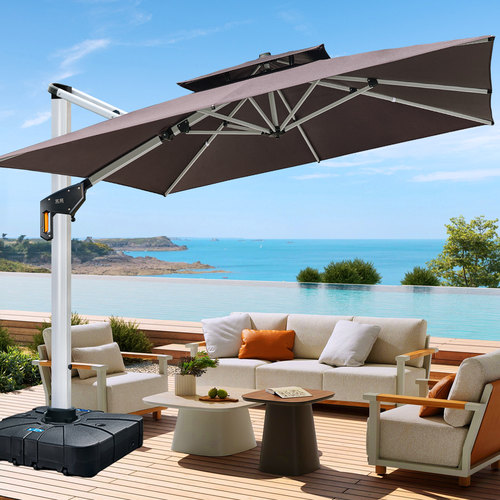 莫家户外遮阳伞庭院伞商用大太阳伞室外罗马伞别墅花园摆摊户外伞 - 图1