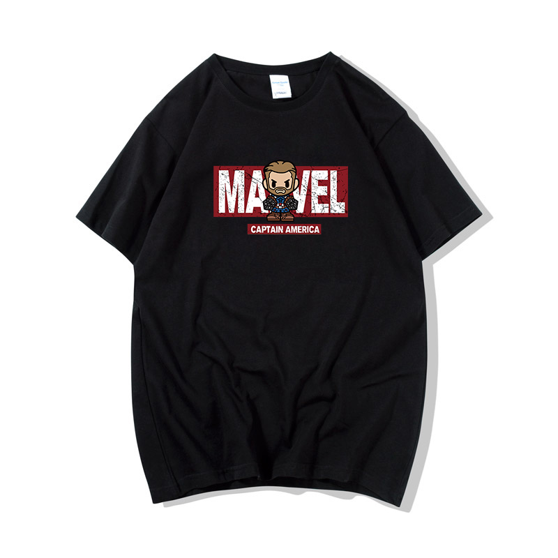 潮统旗舰店欧美ins潮牌卡通动漫短袖男士T恤宽松纯棉打底衫港风夏季上衣体恤0