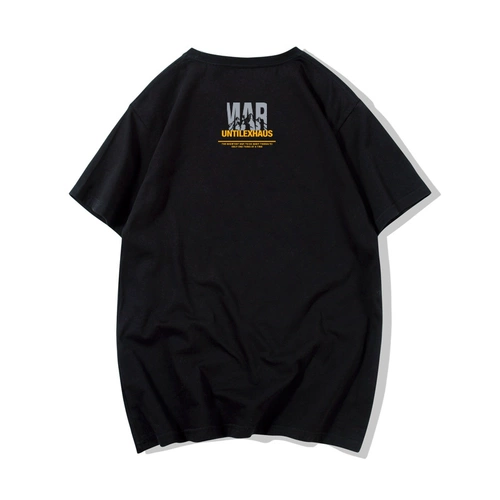 Трендовая хлопковая футболка с коротким рукавом для отдыха, брендовая летняя одежда, короткий рукав, оверсайз